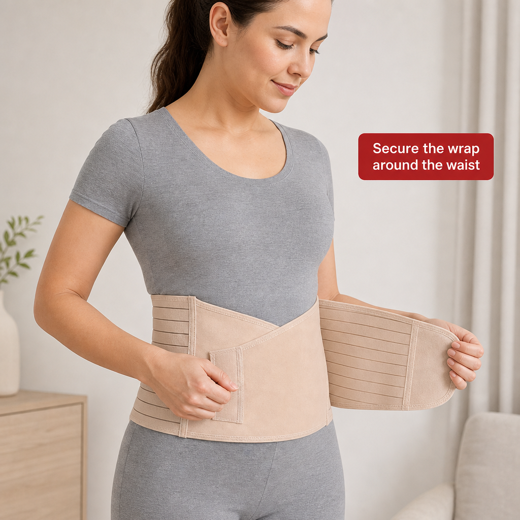 72 Pieces Postpartum Abdominal Binder Set, 3 Pieces, Beige Adjustable Wrap Closures