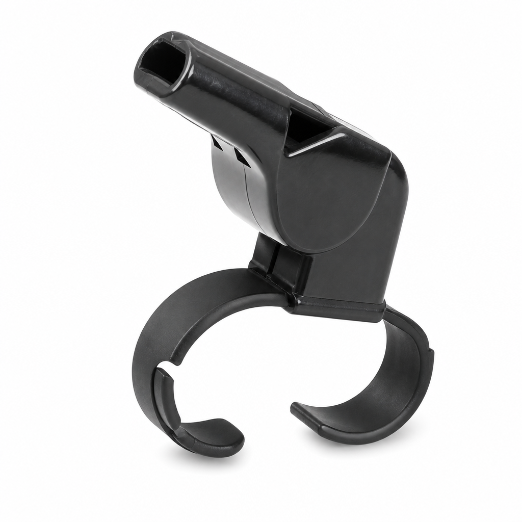 120 Pieces Sports Hand Whistle with Lanyard, Black, Single Piece
