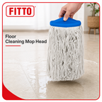 96 Pieces Cotton Mop Head, 300 g, Blue and White, 35 x 18 x 12 cm