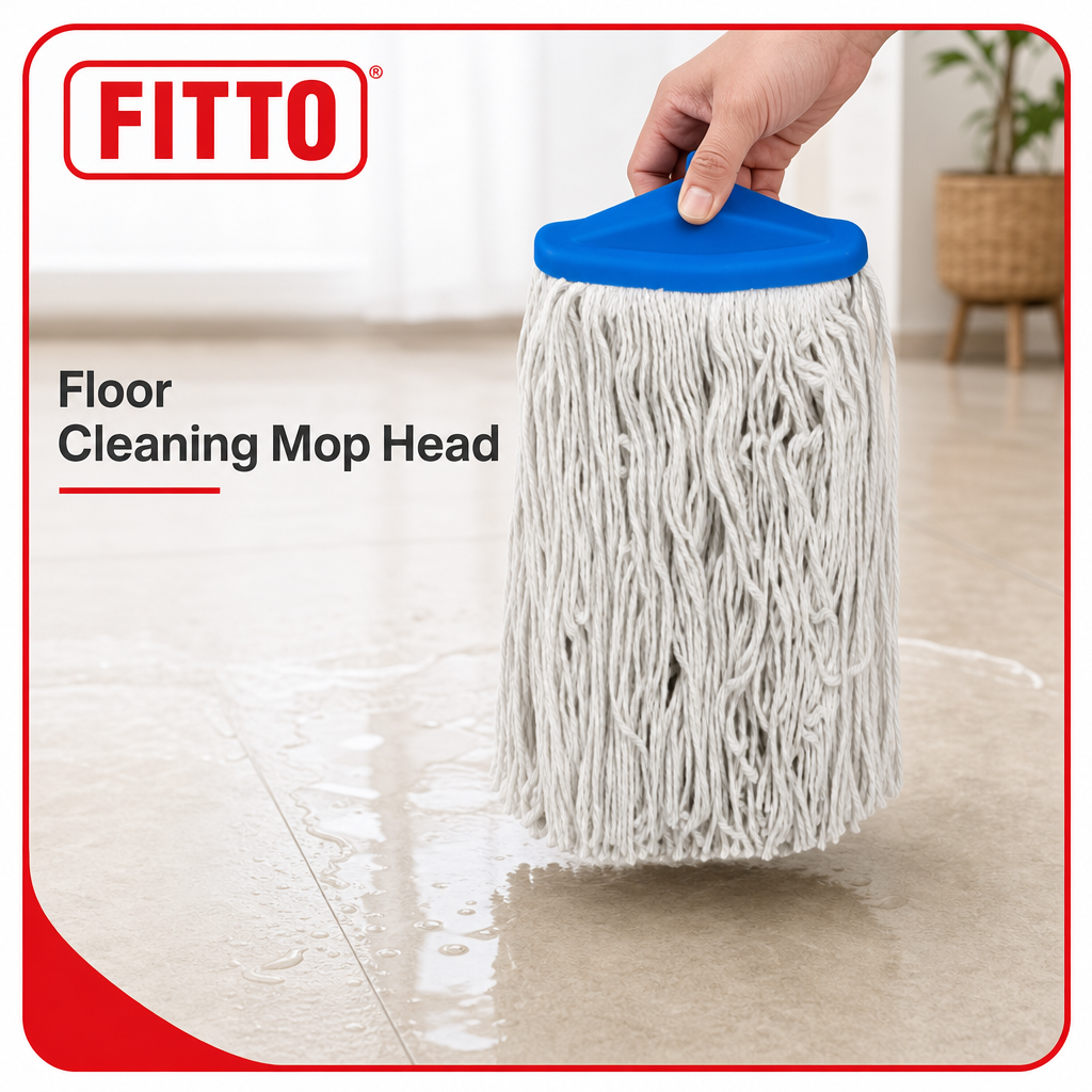 96 Pieces Cotton Mop Head, 300 g, Blue and White, 35 x 18 x 12 cm