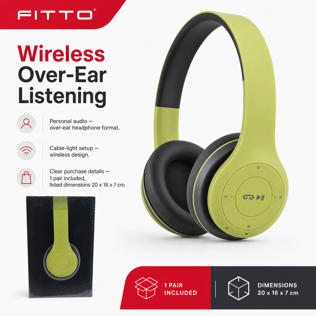 120 Pieces Wireless Over-Ear Headphones, Green, 1 Piece