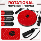 96 Pieces Waist Twister Disc with Resistance Ropes, Red, 30 cm