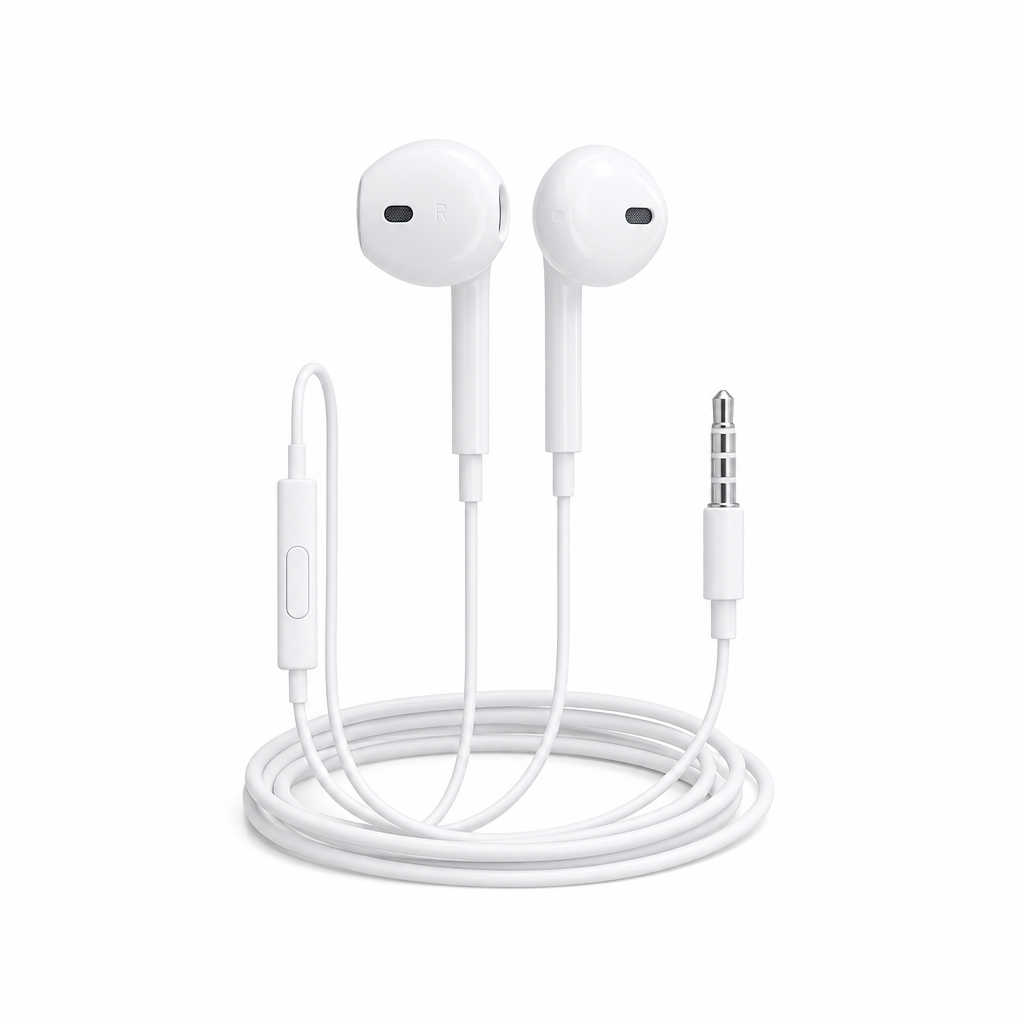 240 Pieces Wired Stereo Earphones, White, 1 Piece