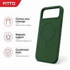 120 Pieces Silicone Magnetic Phone Cases with Raised Camera Protection, Green Cover for 16 Pro Model