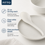 96 Pieces White Serving Spoon, 22 cm, Single Tablewares Utensil