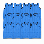 48 Pieces Mesh Sports Training Bib Vests, Small Size, Blue, 12-Piece Pack
