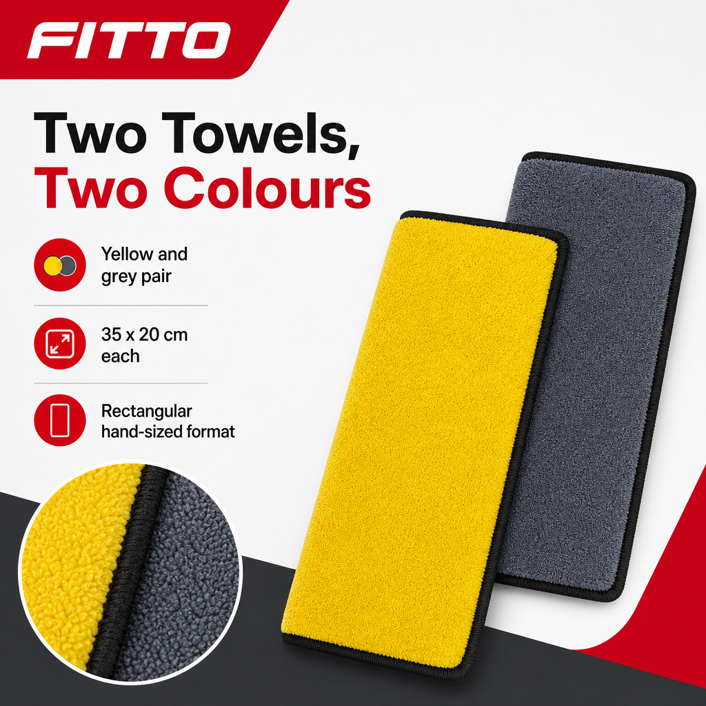 96 Pieces Microfibre Multi-Purpose Towels, Yellow and Grey, 35 x 20 cm, 2-Pack