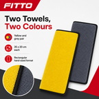 96 Pieces Microfibre Multi-Purpose Towels, Yellow and Grey, 35 x 20 cm, 2-Pack