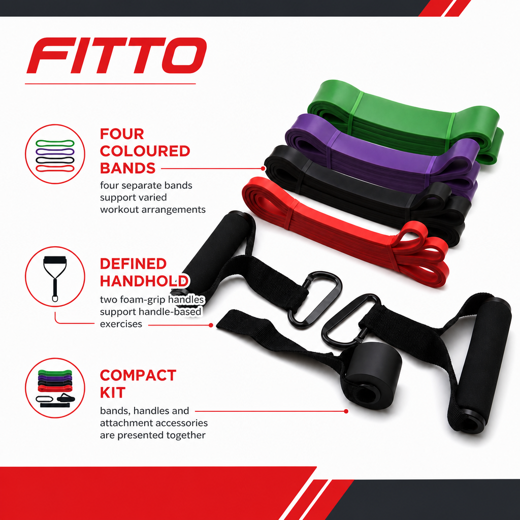 48 Pieces Resistance Bands Training Kit with Handles, Four-Piece 4-in-1 Set