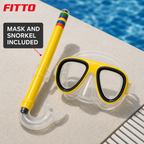 96 Pieces Swimming Mask and Snorkel Set, Yellow, 1 Set