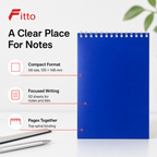 240 Pieces A6 Executive Spiral Notebook, 105 × 148 mm, 50 Sheets, Blue Cover