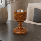 96 Pieces Wooden Incense Burner Cup with Metal Bowl, 5.3 Inch