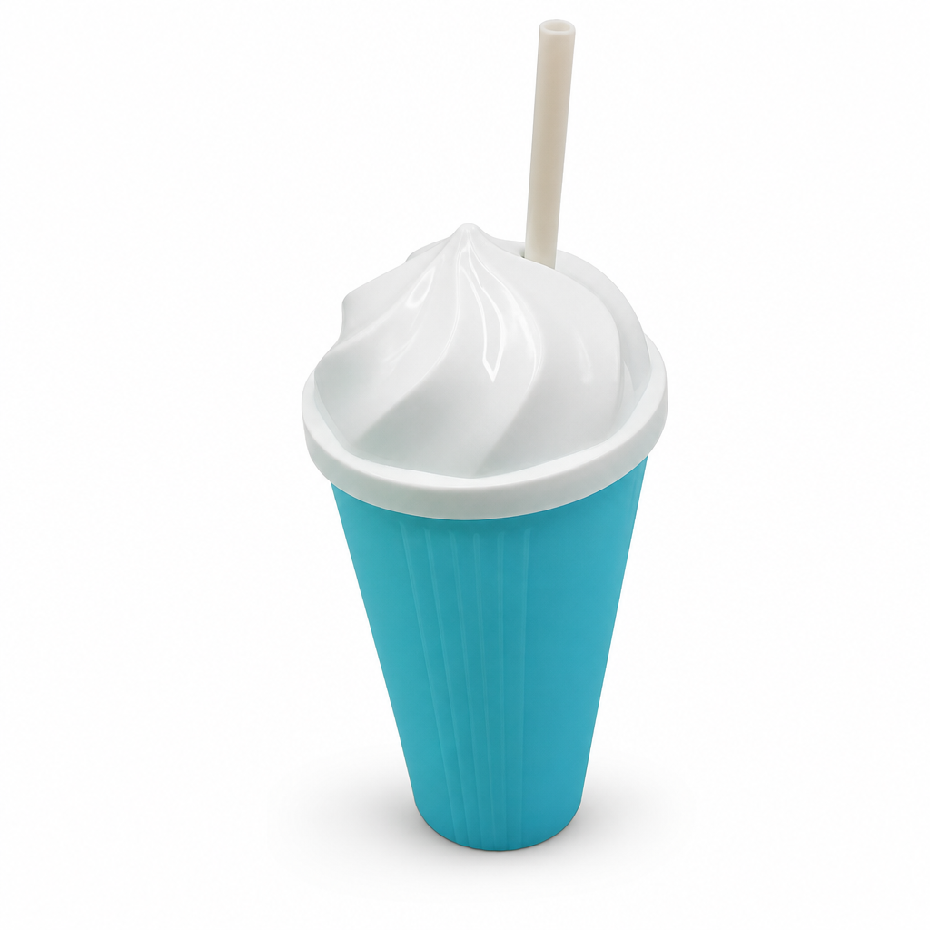 240 Pieces Slush Cup with Dome Lid and Straw, Assorted Colour Plastic Drinkwares, 1 Piece