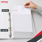 120 Pieces A4 Sheet Protectors, Clear 40 GSM, 11-Hole Filing Pockets, 235 x 305 mm, 100 Sheets