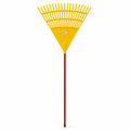 96 Pieces Wide Plastic Leaf Rake, 152 cm Overall, Yellow and Red, 1 Piece