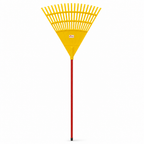 96 Pieces Wide Plastic Leaf Rake, 152 cm Overall, Yellow and Red, 1 Piece