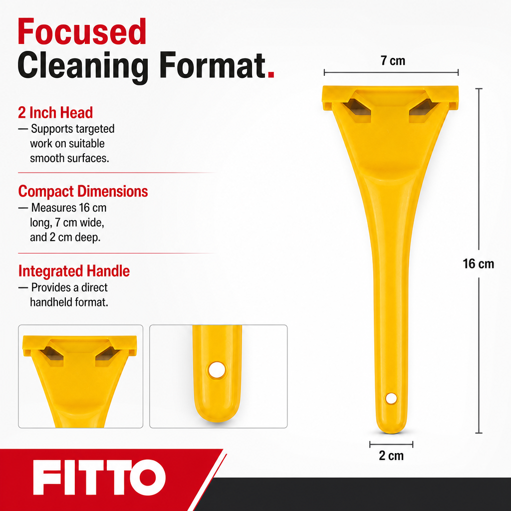 144 Pieces 2 Inch Plastic Window Scrapers, Yellow, 1 Piece