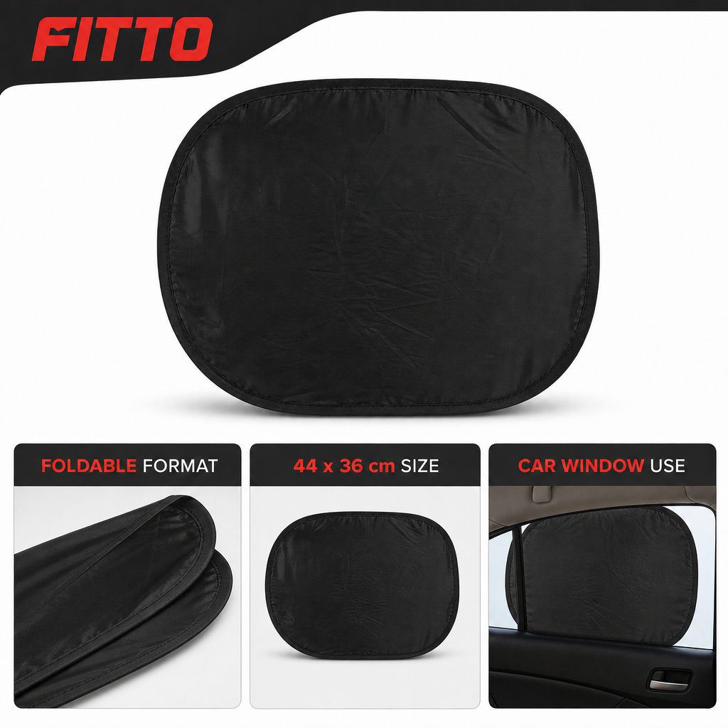120 Pieces Foldable Car Window Sun Shade, 44 x 36 cm, Black