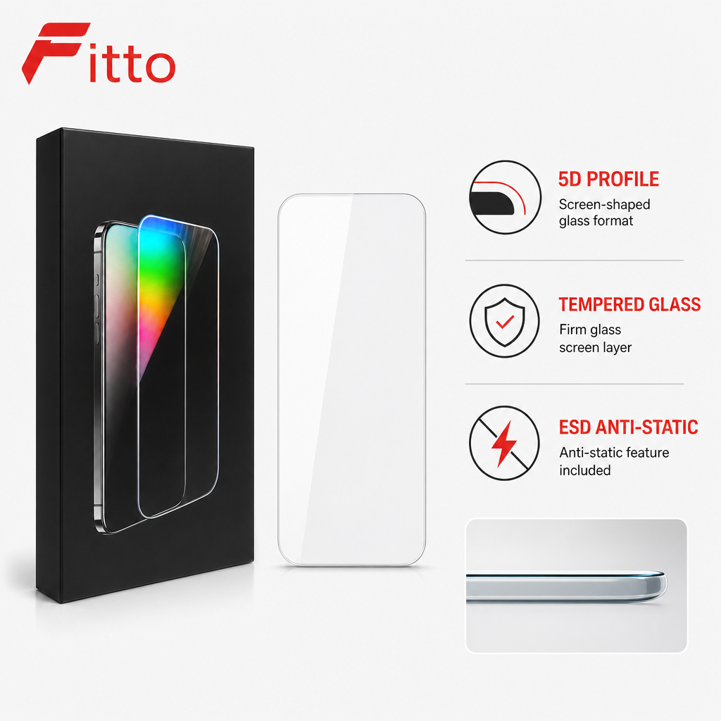 96 Pieces Screen Protectors for A56, 5D Tempered Glass, ESD Anti-Static, 1 Pack