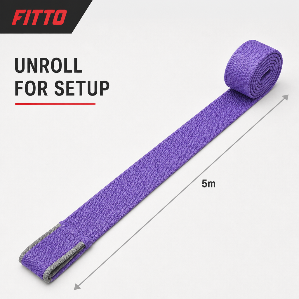 96 Pieces 1 Inch Polyester Lifting Slings Webbing Belt, 5 Meter Purple, Single Piece