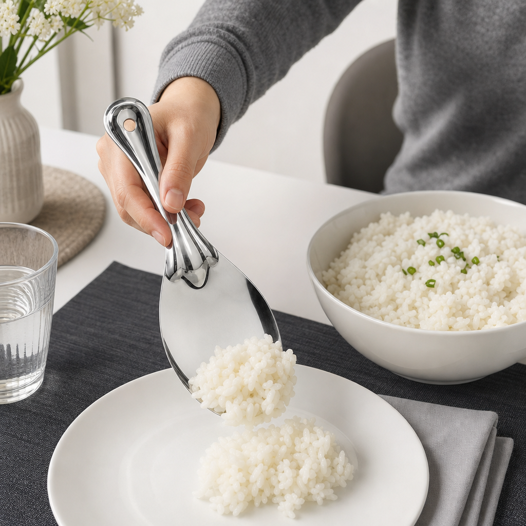 96 Pieces Stainless Steel Rice Serving Spoon, Large 29 cm, 1 Piece