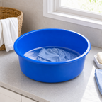144 Pieces Round Wash Basin, Blue Plastic, 11 Inch, 1 Piece