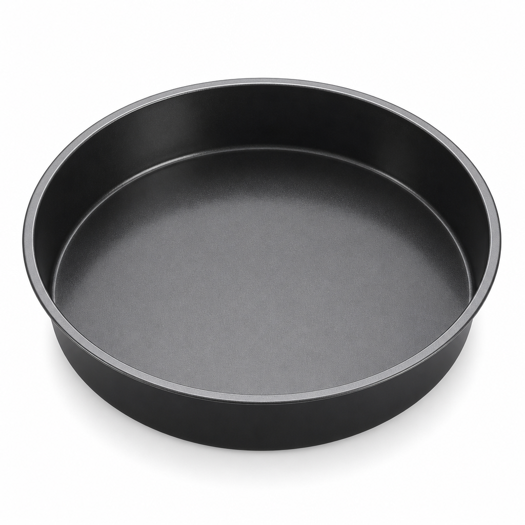 96 Pieces Cake Moulds, Round Carbon Steel Non-Stick Baking Pan, Black, 33 cm, 1 Piece
