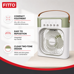 96 Pieces Portable Air Cooler Fan, White and Olive Green, 1 Piece, Compact Desktop Design