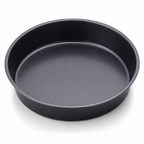 96 Pieces Round Cake Mold 24 cm, Carbon Steel Non-Stick Baking Pan, Black, 1 Piece