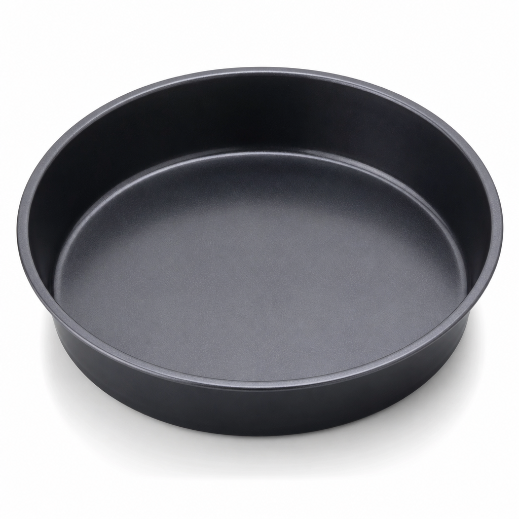 96 Pieces Round Cake Mold 24 cm, Carbon Steel Non-Stick Baking Pan, Black, 1 Piece