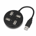 96 Pieces 4-Port USB 2.0 Hub, 480Mbps Data Transfer, Black