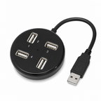 96 Pieces 4-Port USB 2.0 Hub, 480Mbps Data Transfer, Black