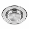120 Pieces Stainless Steel Round Deep Plate with Wide Rim, 26 cm, 1 Piece
