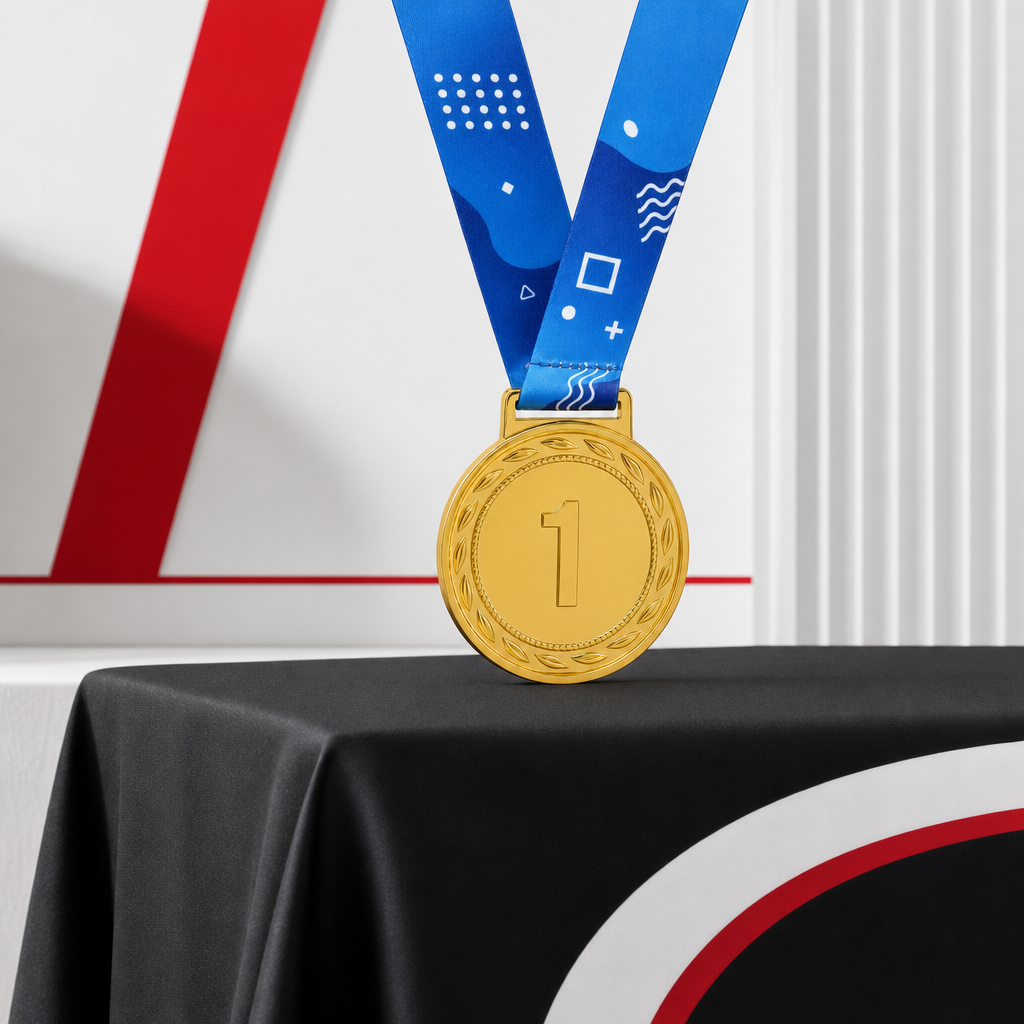 144 Pieces 1st Place Medal with Blue Ribbon, Gold Award Medal for Recognition Ceremonies