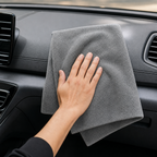 120 Pieces Microfiber Cleaning Cloth, No Stitching, 40 x 60 cm, Grey, 1 Piece