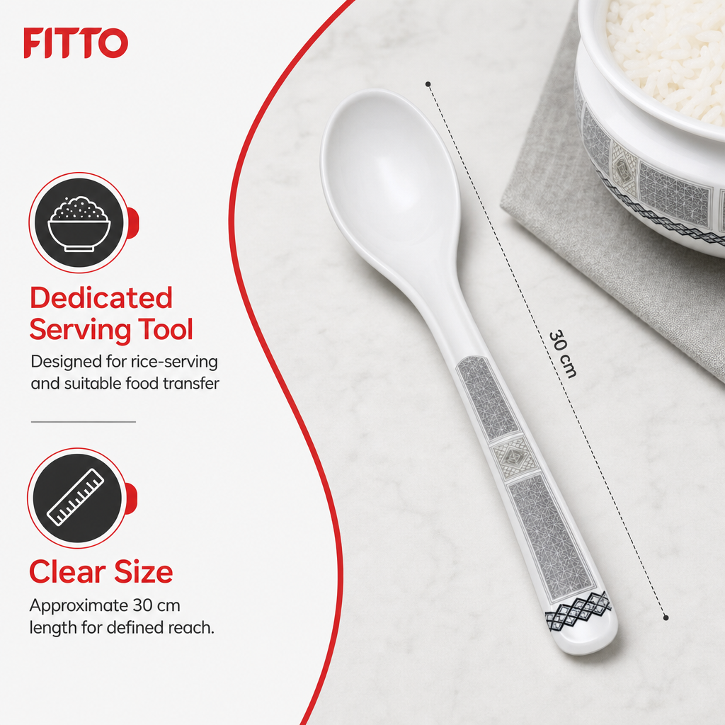144 Pieces Melamine Rice Ladle, 30 cm, Single Cooking Utensils