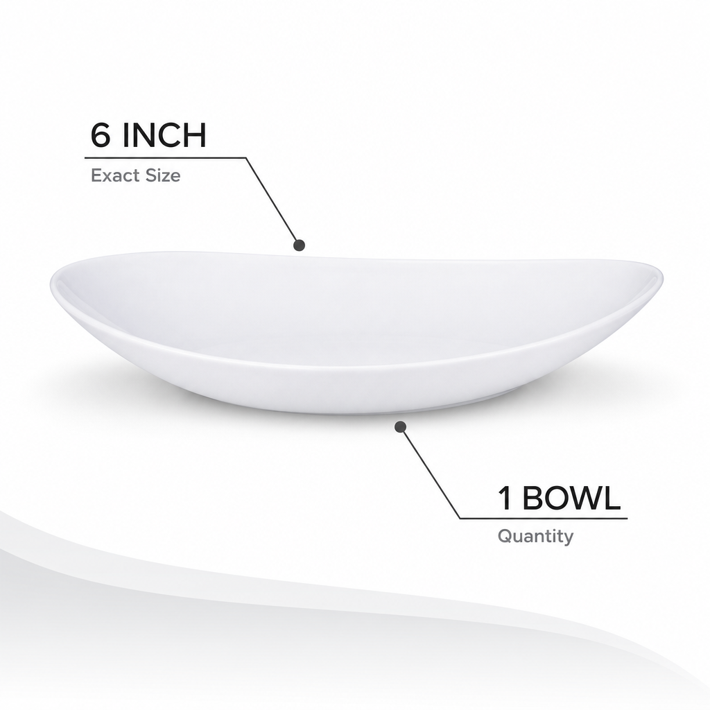 96 Pieces Opal Bowl, 6 Inch White Tablewares Dish
