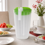 120 Pieces Transparent Plastic Water Jugs with Flip Lid and Handle, 1 L, 1 Piece