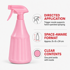 240 Pieces Plastic Spray Bottle with Trigger Nozzle, Pink, 24 cm