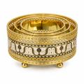96 Pieces Decorative Tissue Box Holder, Ornate Gold Round Design, 1 Piece