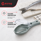240 Pieces Fish Scalers with Clear Protective Cap, Grey Handheld Fish Cleaning Tool, 1 Piece