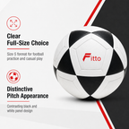96 Pieces Size 5 Football, Black and White Panel Design, Single Ball for Practice and Play
