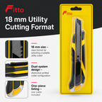 96 Pieces Utility Cutter, 18 mm Dual-System Design, Black and Yellow, 1 Piece