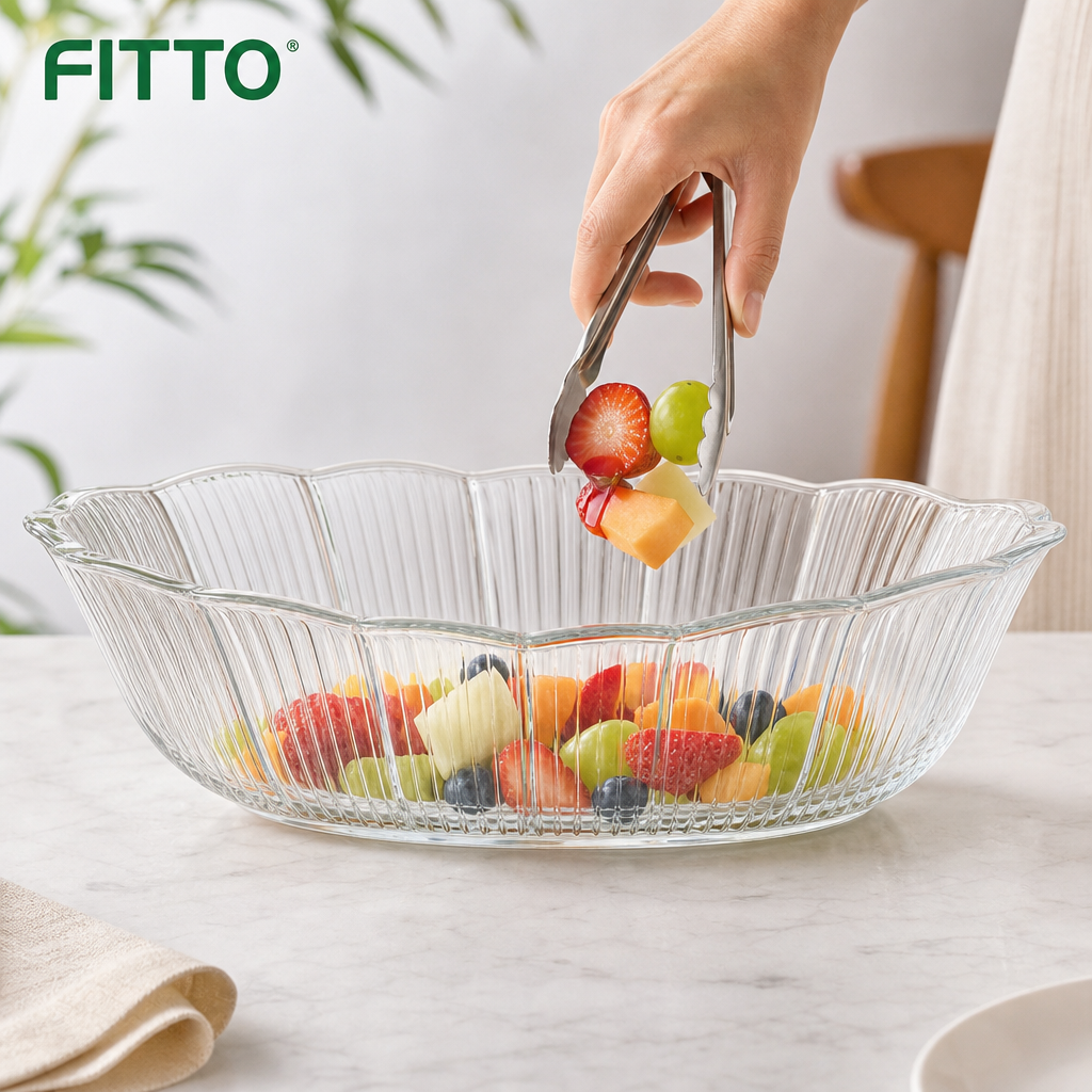 96 Pieces Glass Serving Bowl and Casserole, 800 ml Clear Boat-Shaped Dish, 1 Piece