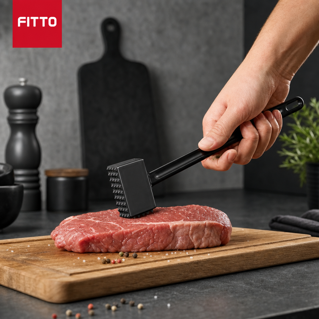 96 Pieces Black Aluminum Meat Tenderizer, 25 x 4.5 cm, 1 Piece