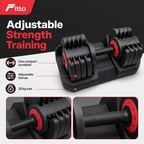 48 Pieces Adjustable Dumbbells for Home Strength Training, 20 kg