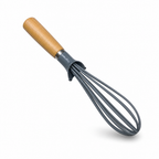 96 Pieces Self-Standing Egg Whisk with Wooden Handle, Manual Kitchen Mixing Tool, 31 cm