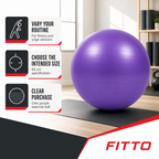 72 Pieces Exercise Balls for Fitness and Yoga, 65 cm, Purple