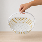 60 Pieces Oval Woven Serving Baskets with Handles, White, 38 x 28 x 12 cm