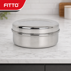 96 Pieces Stainless Steel Food Storage Containers for Puri, 12.5 cm